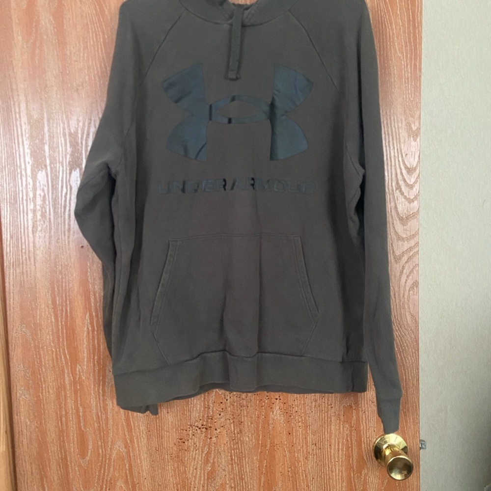 Under Armour olive green  Hoodie with Large Logo